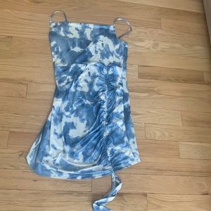 Blue & white dinner party dress